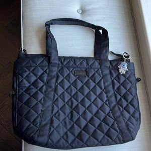 Steve Madden black quilted tote lots of compartments
